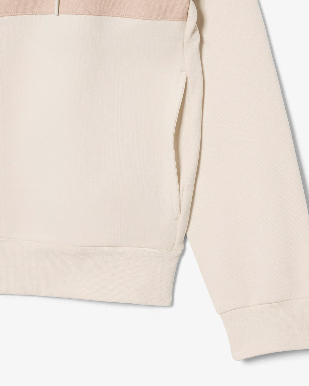 Lacoste SH0892 felpa uomo beige cotone con cappuccio