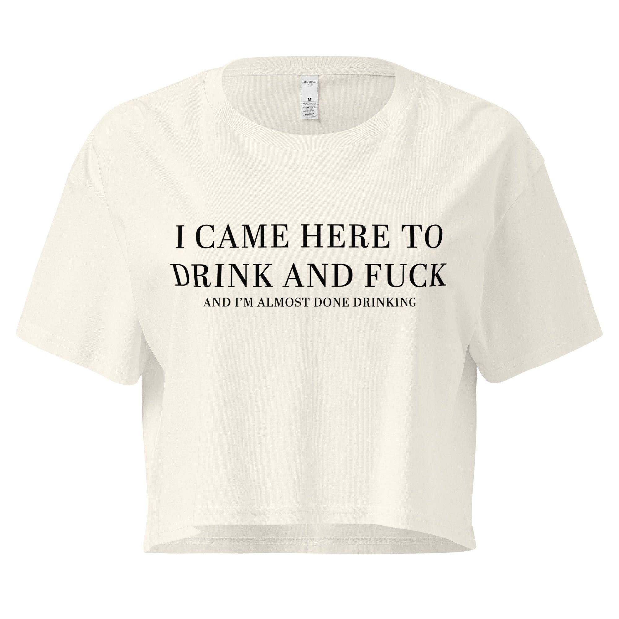 Pure Trash I Came Here Crop top donna cotone corto