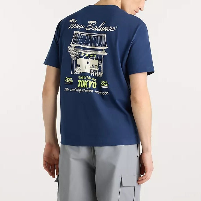 New Balance MT62D8C Tokyo t-shirt uomo navy grafica