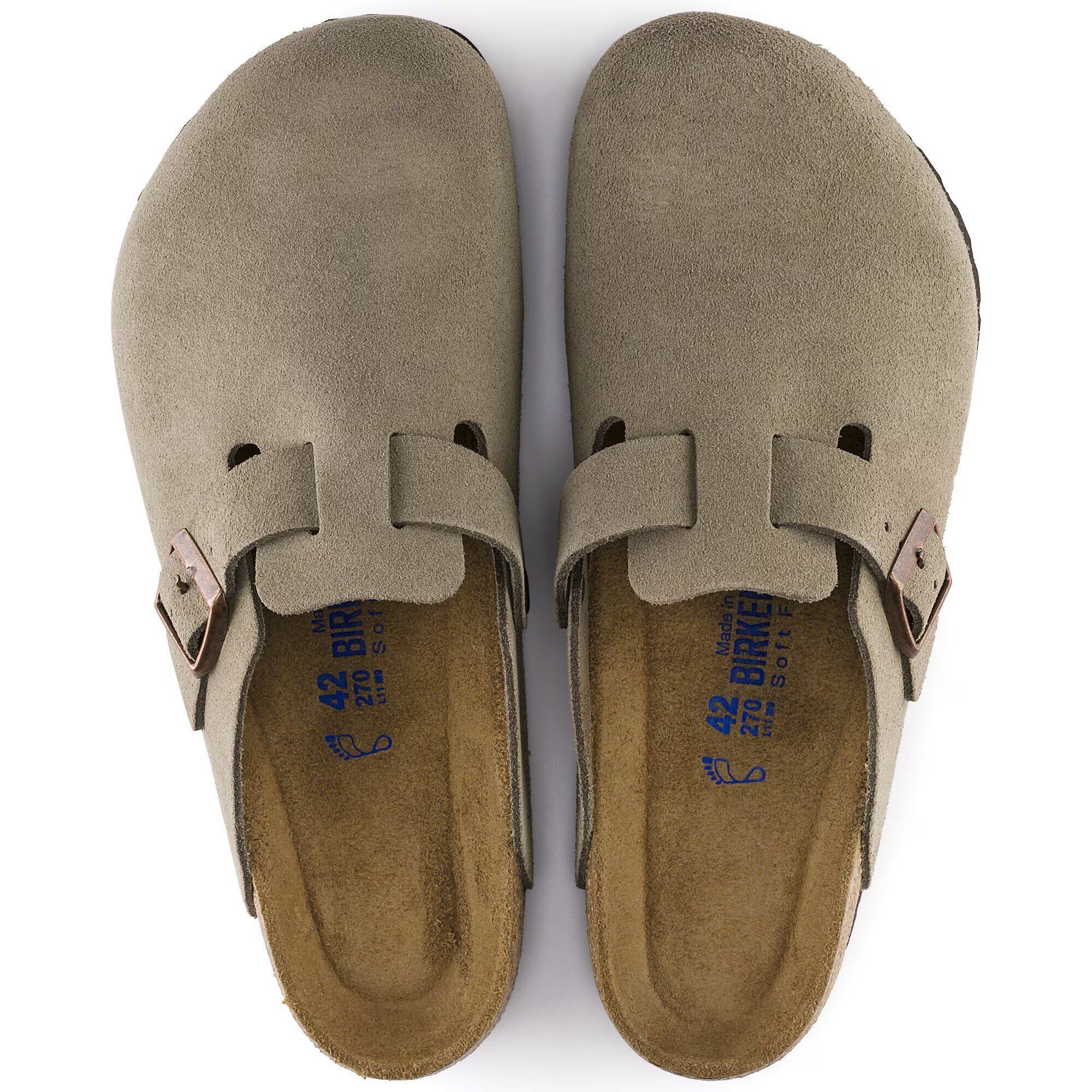 Birkenstock Boston 0560773 ciabatta suede Taupe
