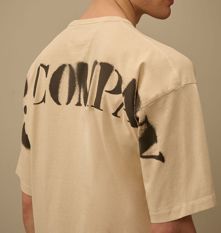 C.P. Company 20CMTS213A006057O T-shirt uomo Frozen Dew White