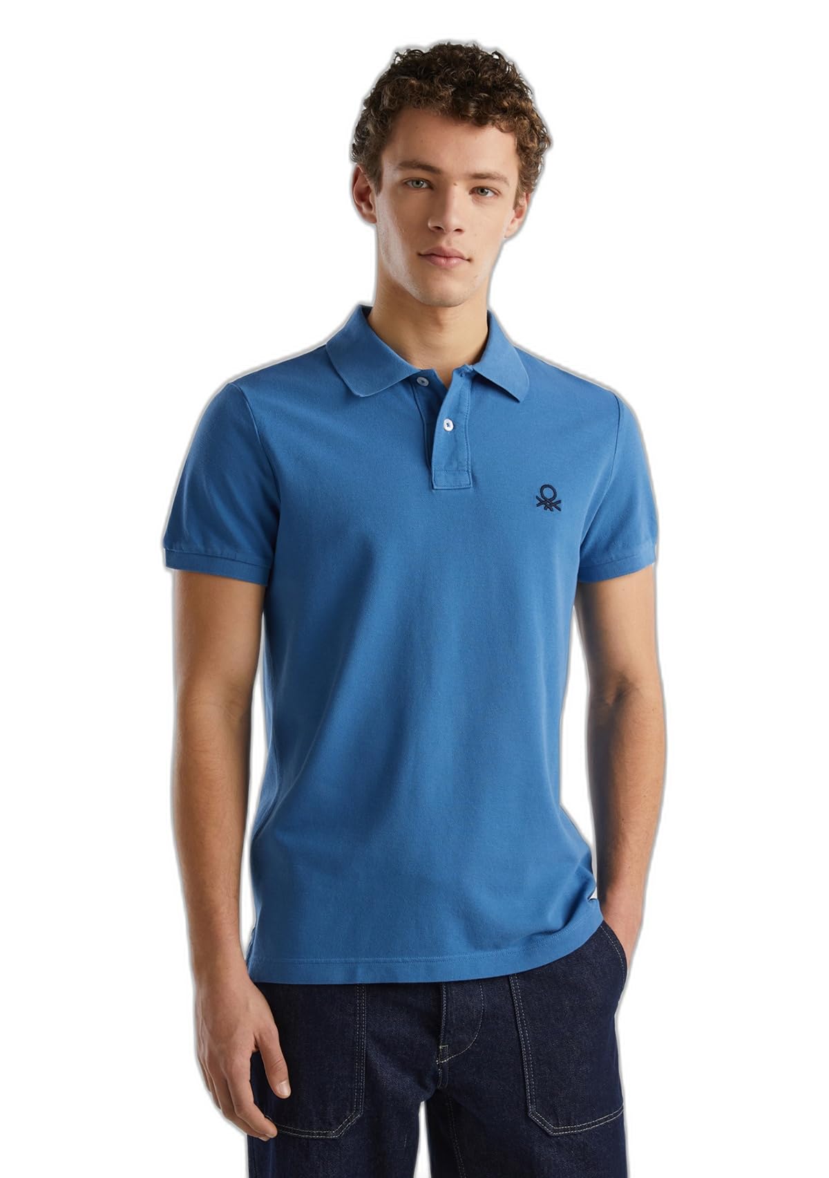 Benetton 3089j3178 polo uomo manica corta tinta unita