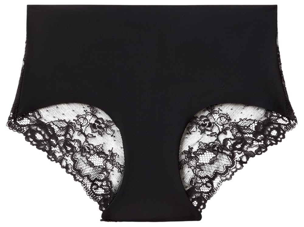 Benetton Coulotte 3LEG1S02I slip nero XS microfibra pizzo
