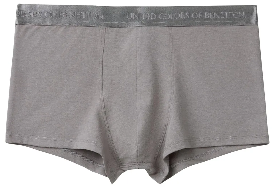 Benetton 3xkp2x00x boxer uomo L jersey stretch nero