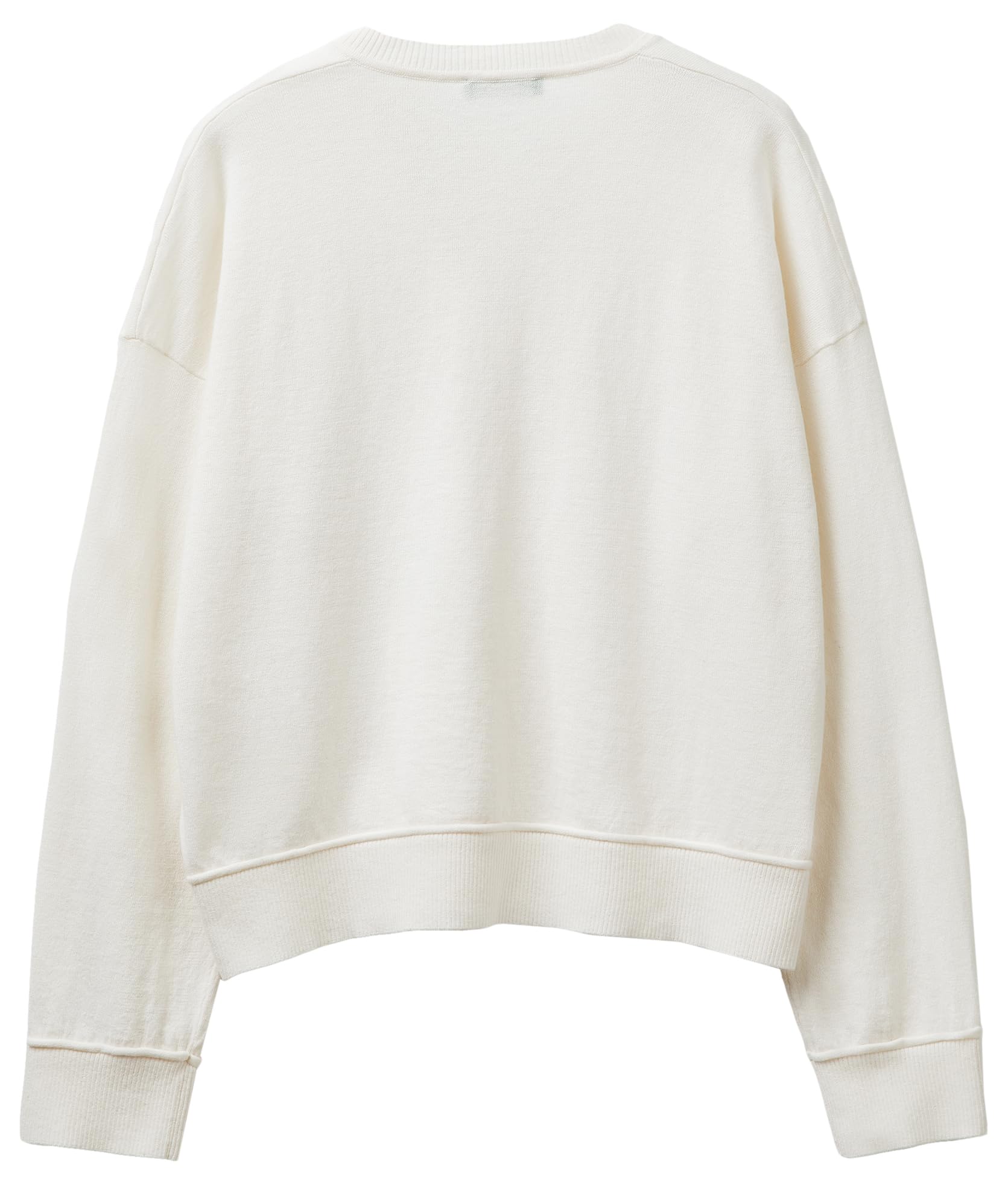 Benetton Maglieria 1y6sd403o maglione bianco XXS scollo a V