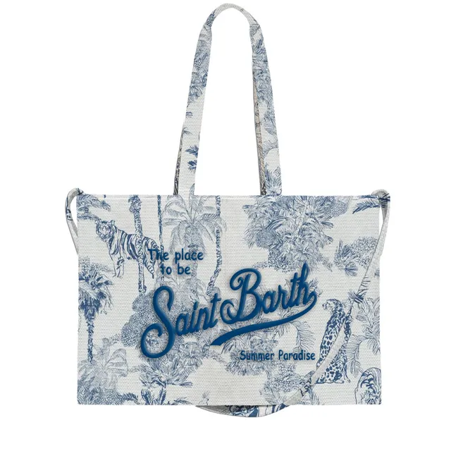 MC2 Saint Barth Essential Bag Canvas borsa Jungle Bianco