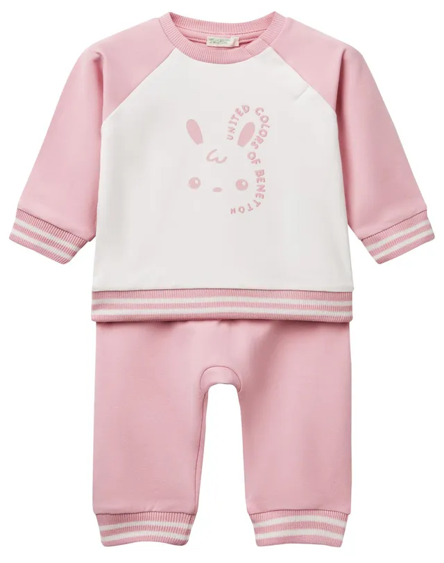 United Colors of Benetton Comp Maglia+Pantaloni tuta felpa stretch