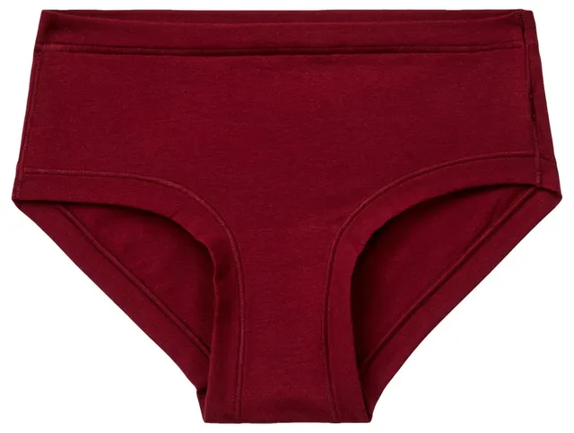 Benetton Slip Donna Fianco Alto Rosso Jersey Elastico
