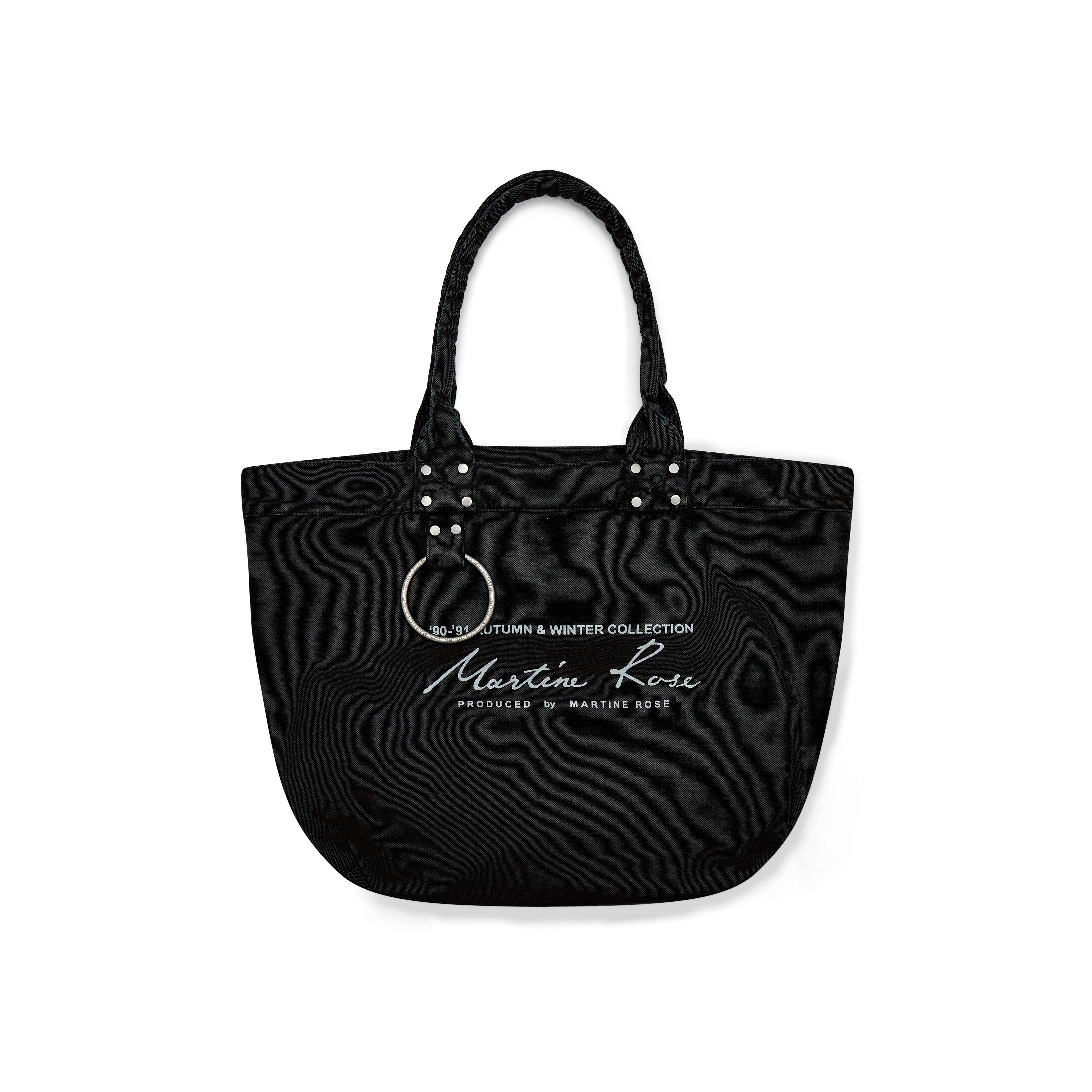 Martine Rose Bondage borsa tote nera cotone