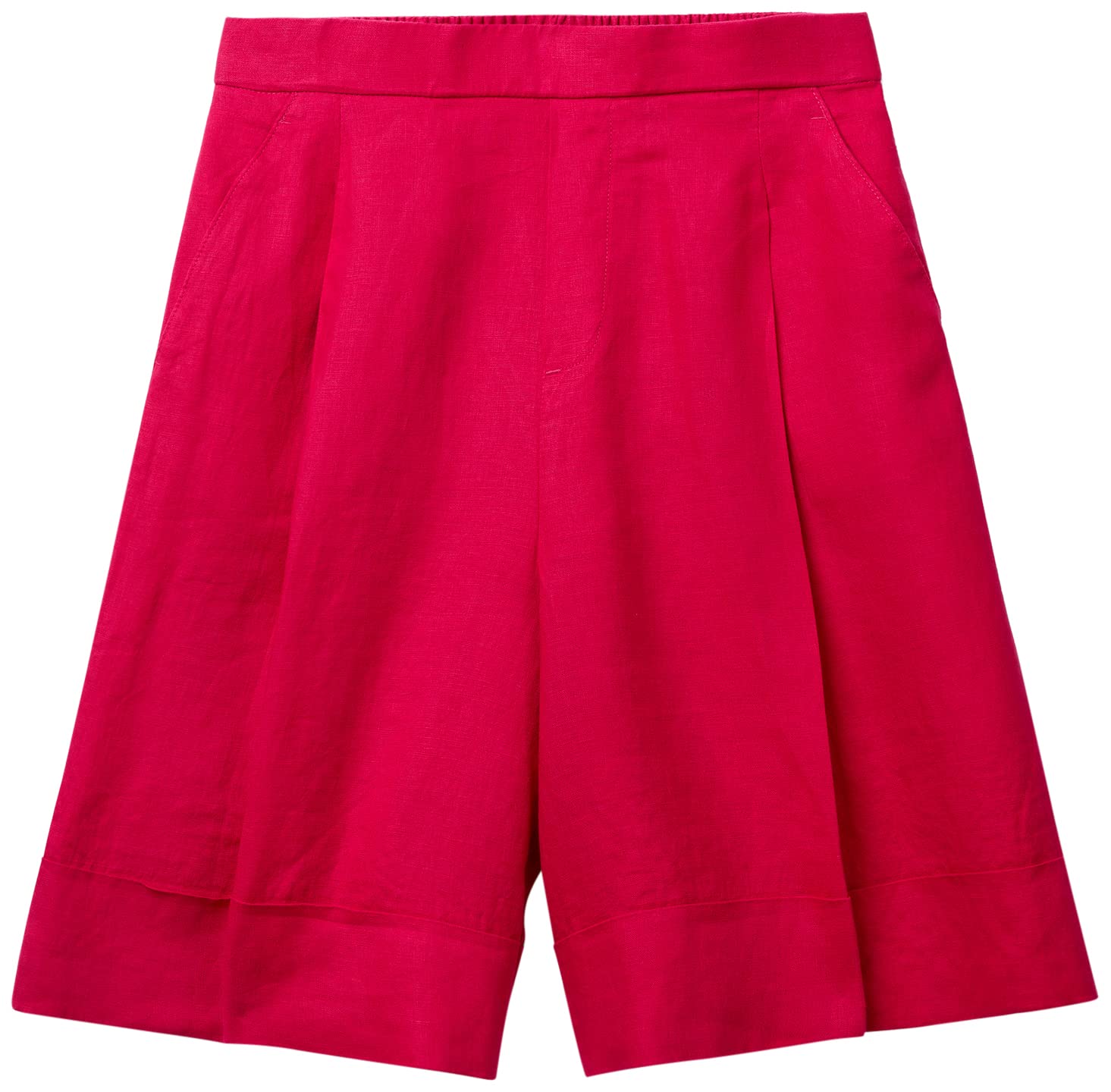 Benetton Bermuda Donna Lino Pantaloncini Taglia XXS