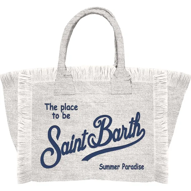 MC2 Saint Barth Vanity Linen 00405L borsa lino bianco