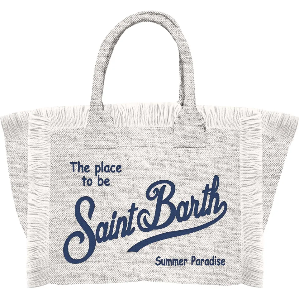 MC2 Saint Barth Vanity Linen 00405L borsa lino bianco