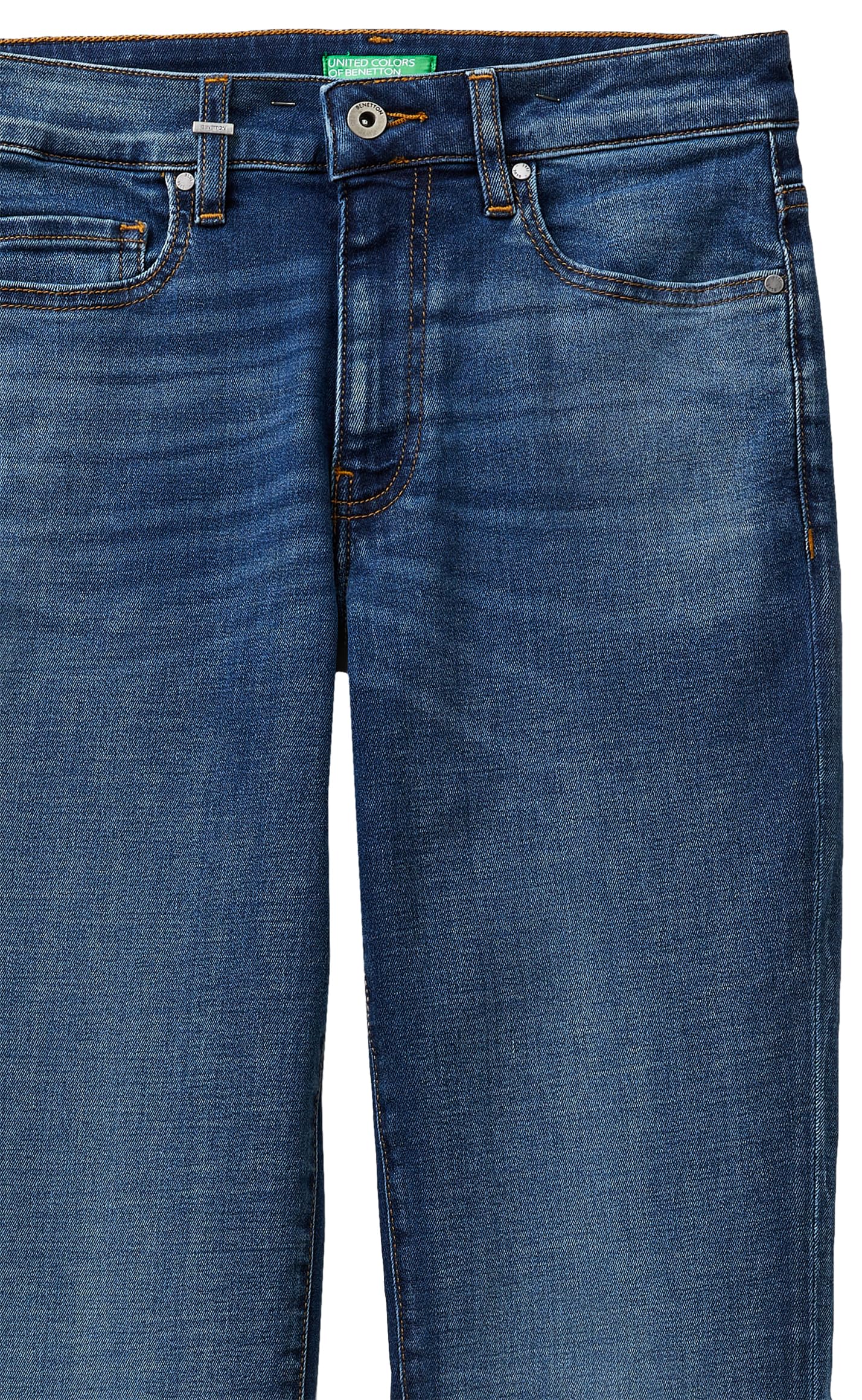 Benetton Pantaloni Denim Flare Donna 5 Tasche Regular
