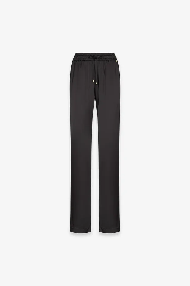 Gaelle Paris GAABW09909 pantalone nero in raso
