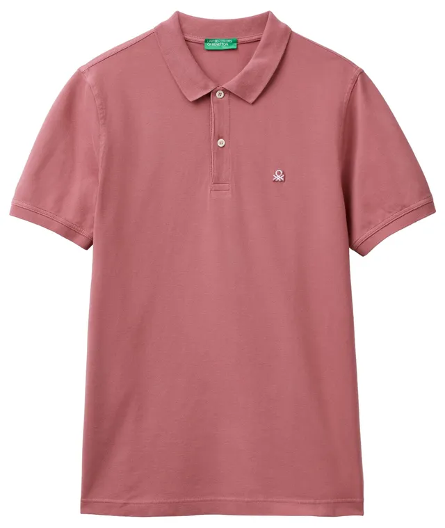 Benetton Polo Slim Uomo Maglia Cotone Blu