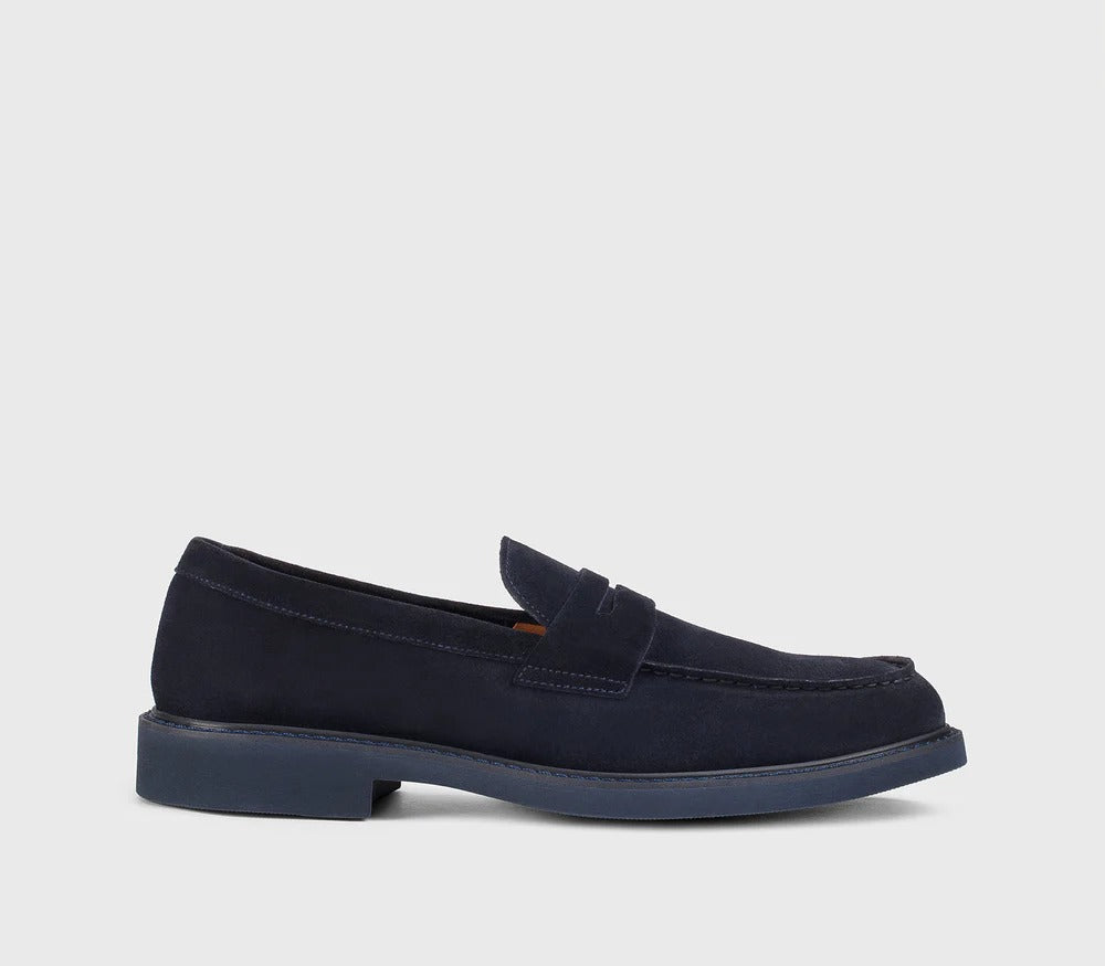 Doucal's DU2405ROBEUY009 mocassino uomo blu suede