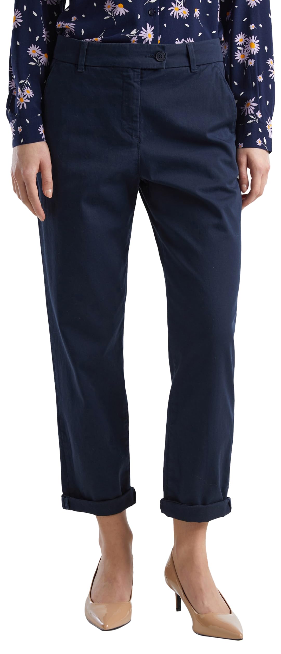 Benetton 4gd7df007 pantalone donna Blu Notte 016 taglia 36