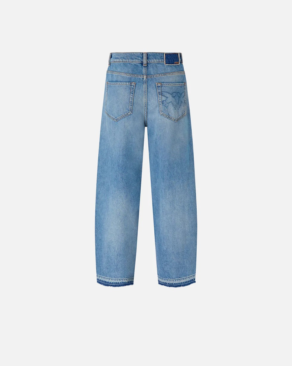 Pinko Estelle 103857 A341 Jeans Donna Blu Balloon Cotone