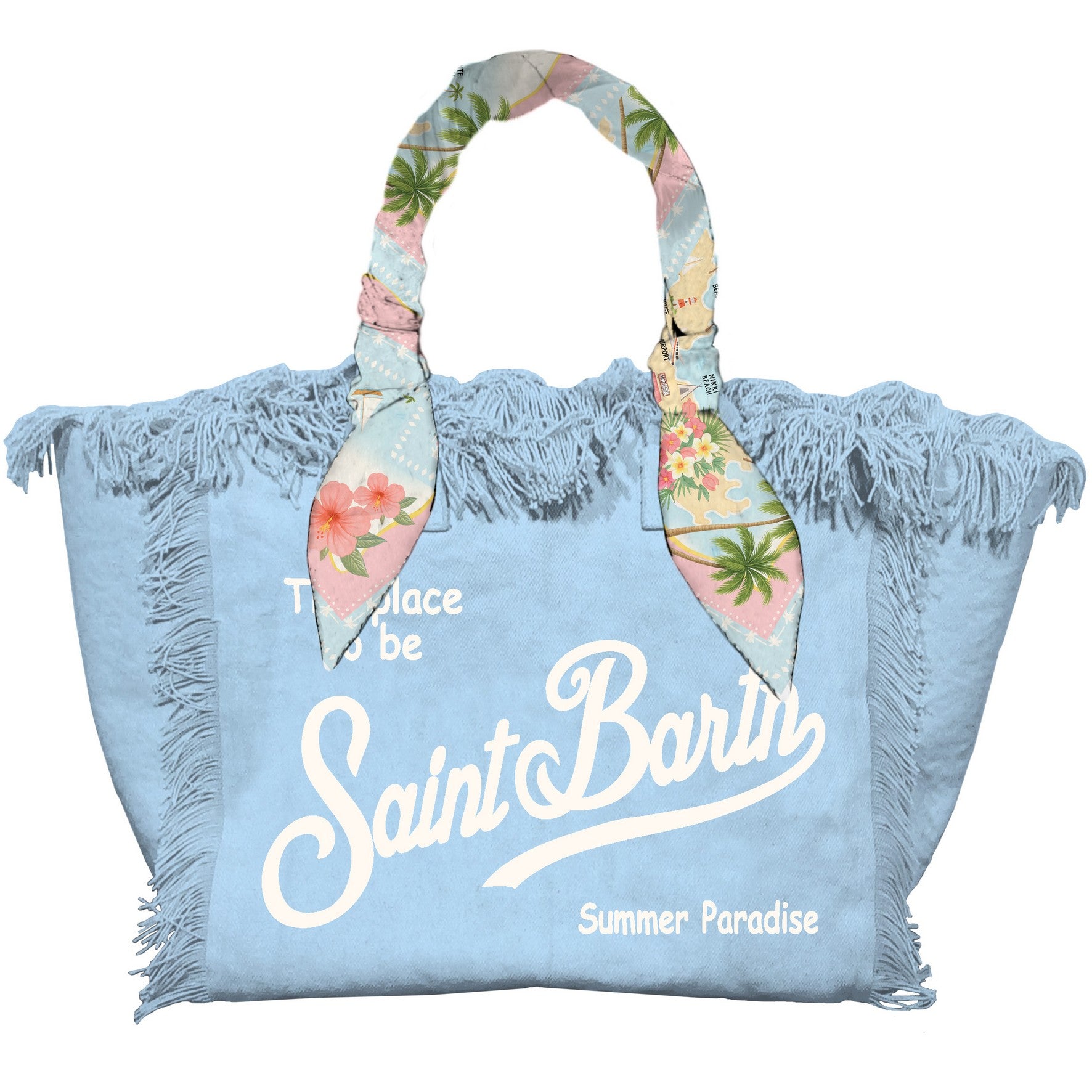 MC2 Saint Barth Vanity 09850L Tote Donna Azzurro Canvas