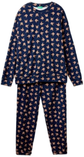 Benetton Set Pigiama Uomo Pile S Garfield Allover