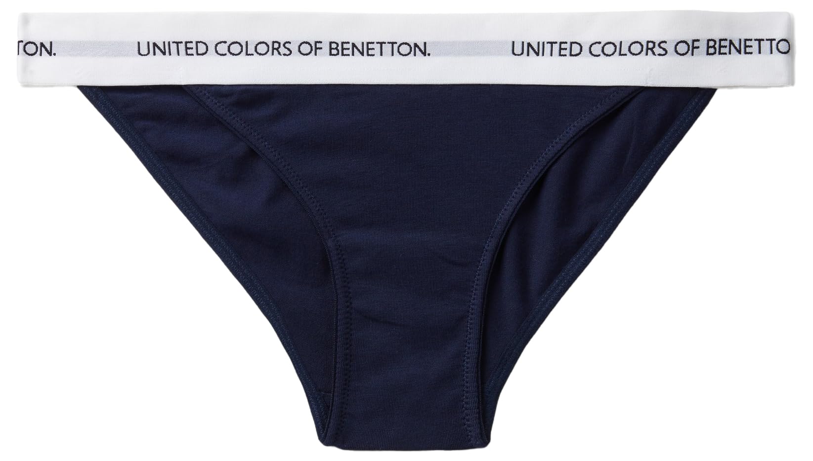 Benetton Slip Basso Donna Blu Notte XS Cotone Organico