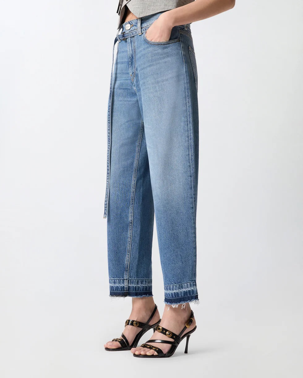 Pinko Estelle Belt 106396 Jeans Donna Blu Taglia 28