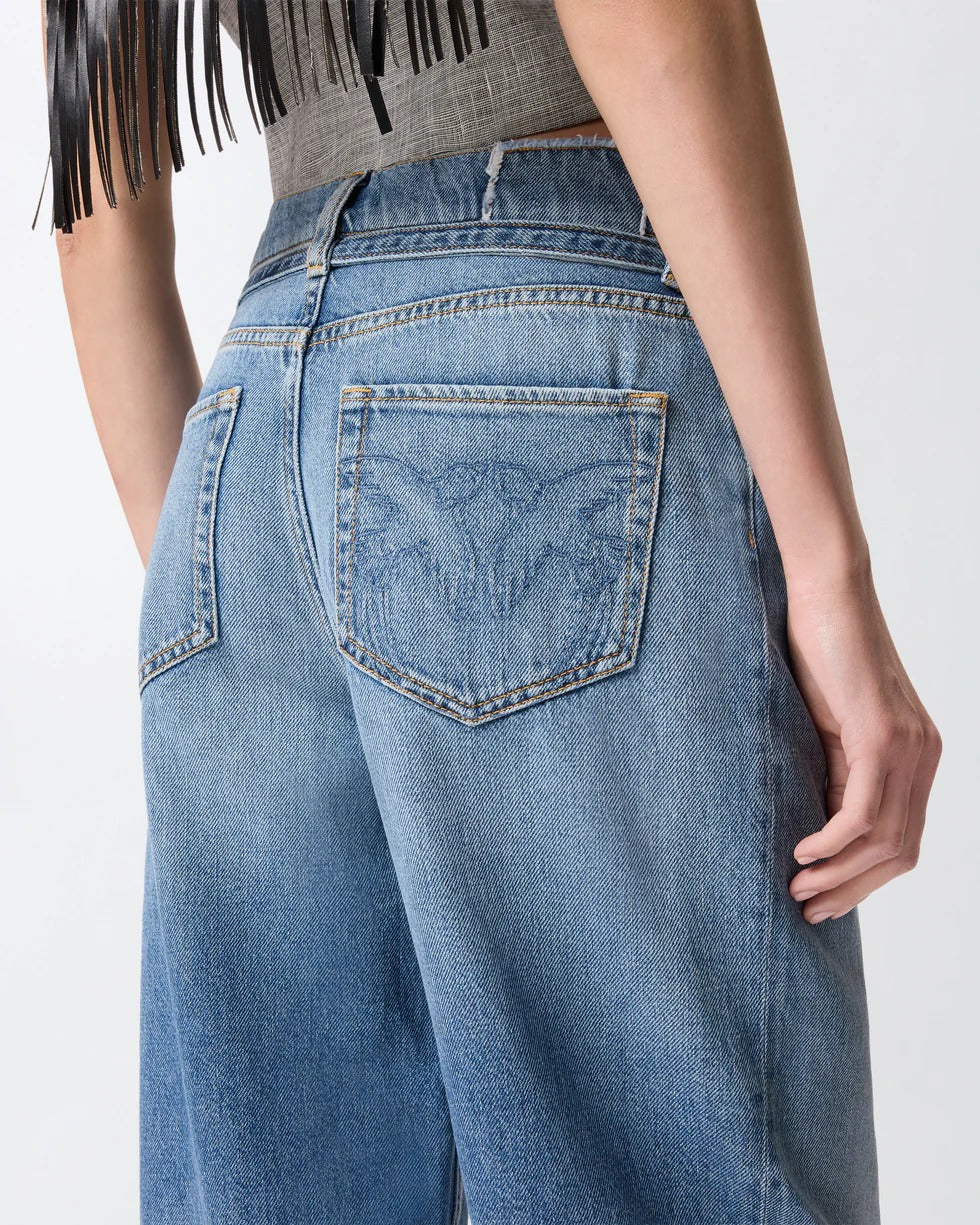 Pinko Estelle Belt 106396 Jeans Donna Blu Taglia 28