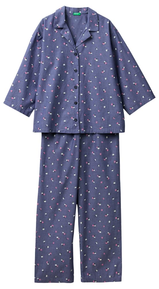 Benetton 46QX3P00Z Set Pigiama Donna Chambray XX
