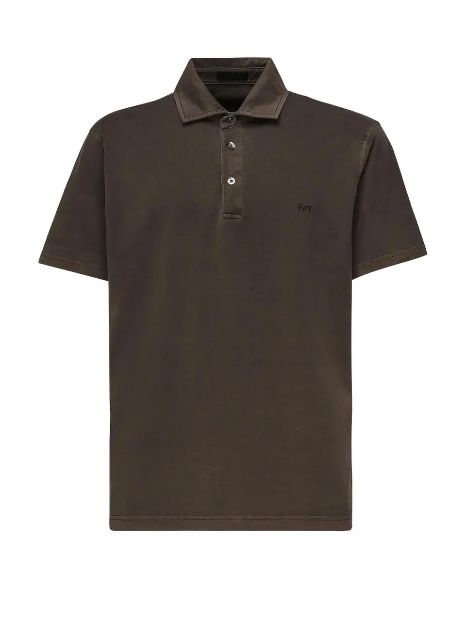 Fay NPMB252143TUY1S602 polo uomo Marrone cotone