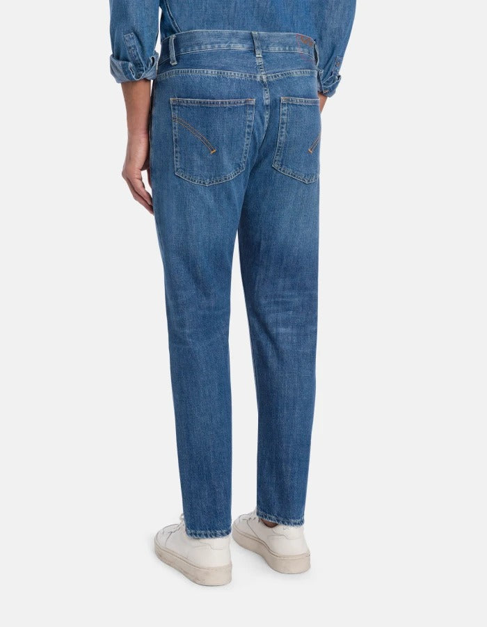 Dondup Jeff Carrot UP641 jeans uomo Blu