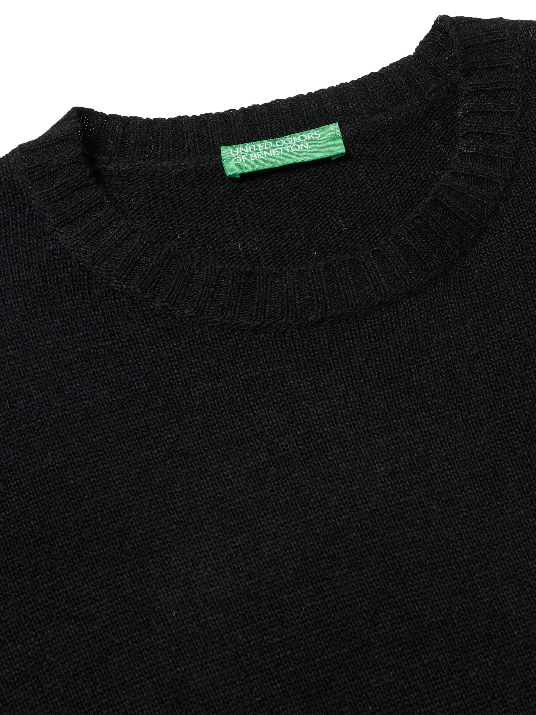 Benetton 126wd10e4 maglione donna S grigio girocollo