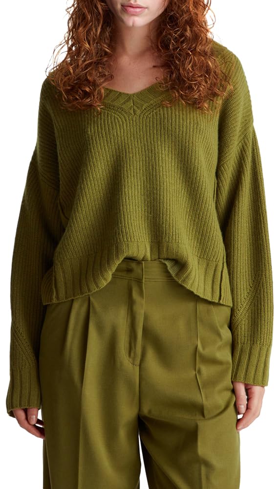 Benetton Maglieria 126wd402z Maglione Donna Scollo V Nero