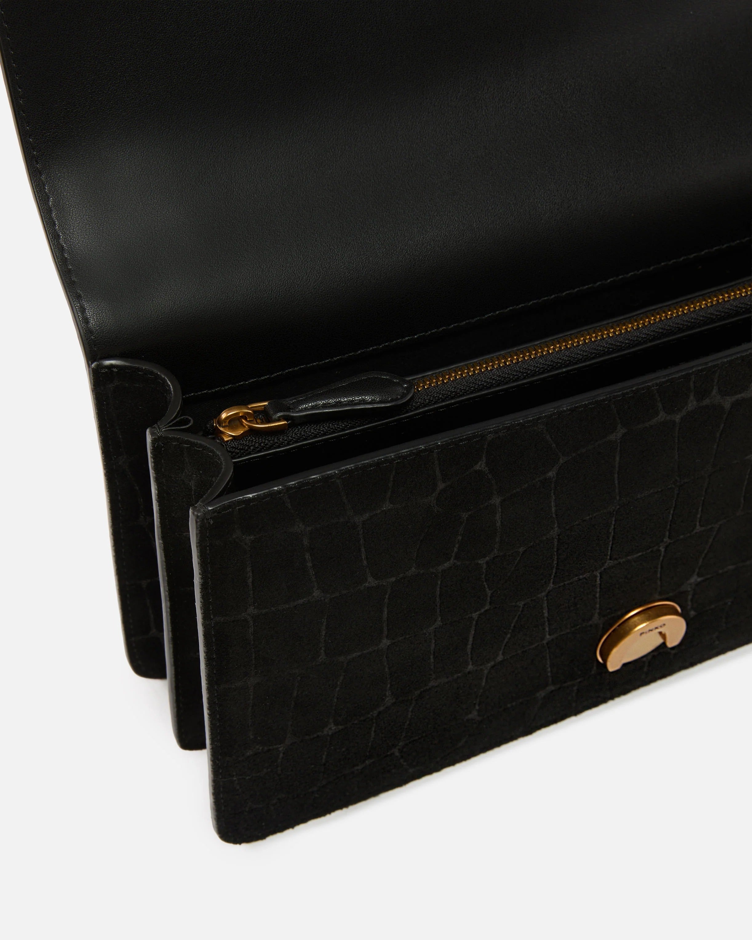 Pinko Love One Classic Borsa Nero Cocco Antique Gold