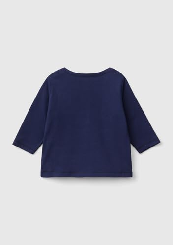 Benetton 3ATNA105L t-shirt manica lunga blu 74