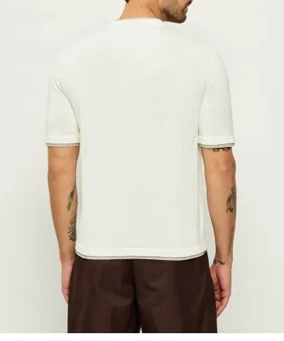 Eleventy M76MAGM31 Maglia Cotone Bianco Beige Uomo