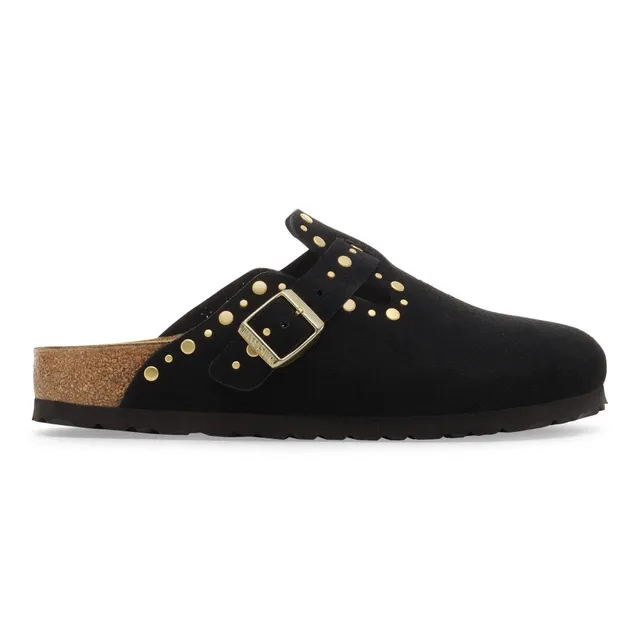 Birkenstock Boston 1030491 Ciabatta Donna Black Suede