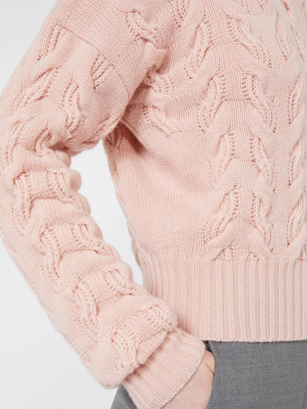 Max Mara Studio Cosmo MSTCOSMO004 Maglia Rosa Cashmere