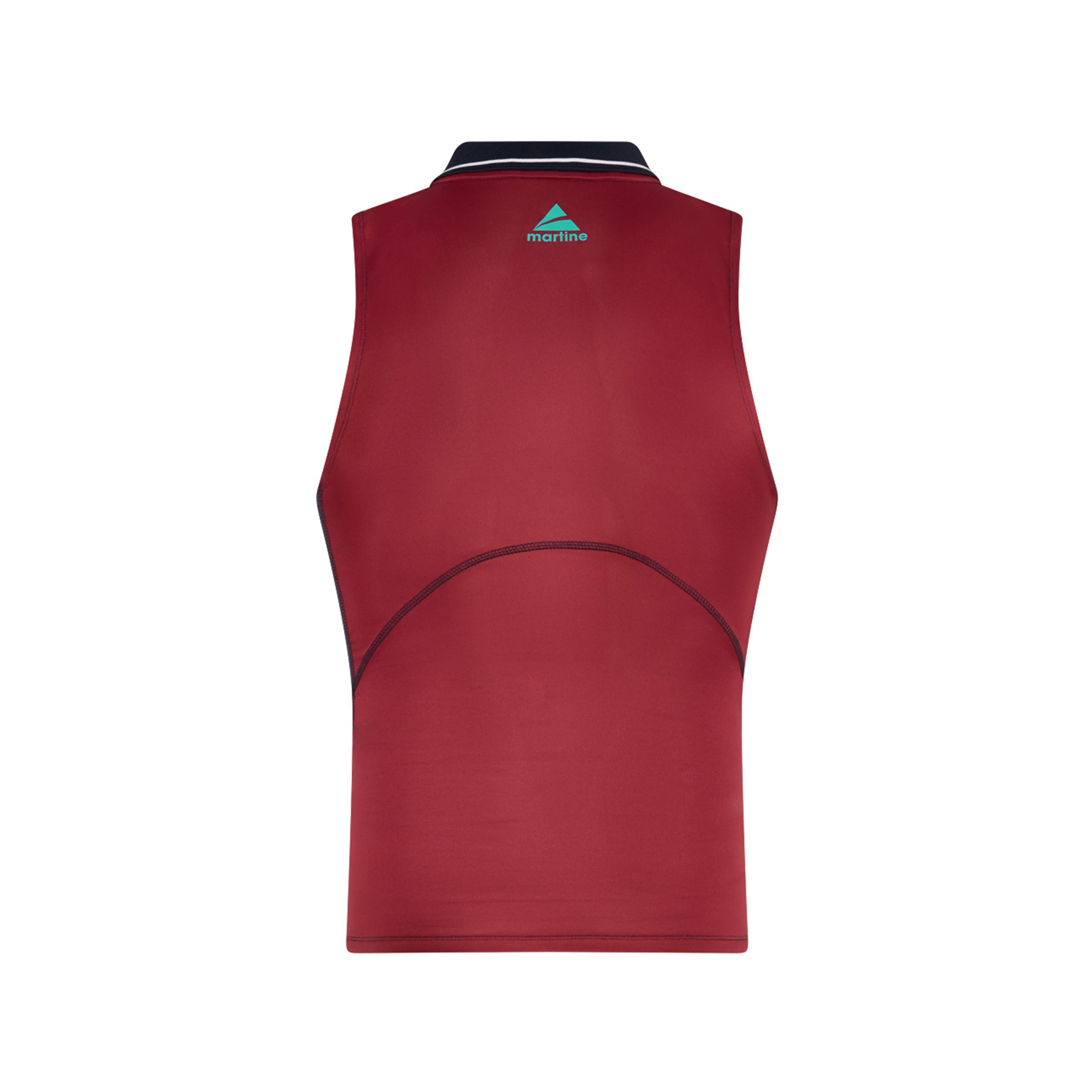Martine Rose Shrunken Football Vest maglia burgundy stretto