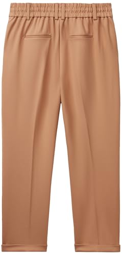 Benetton 4DI4DF00J Pantalone Jogger Donna Marrone M Viscosa