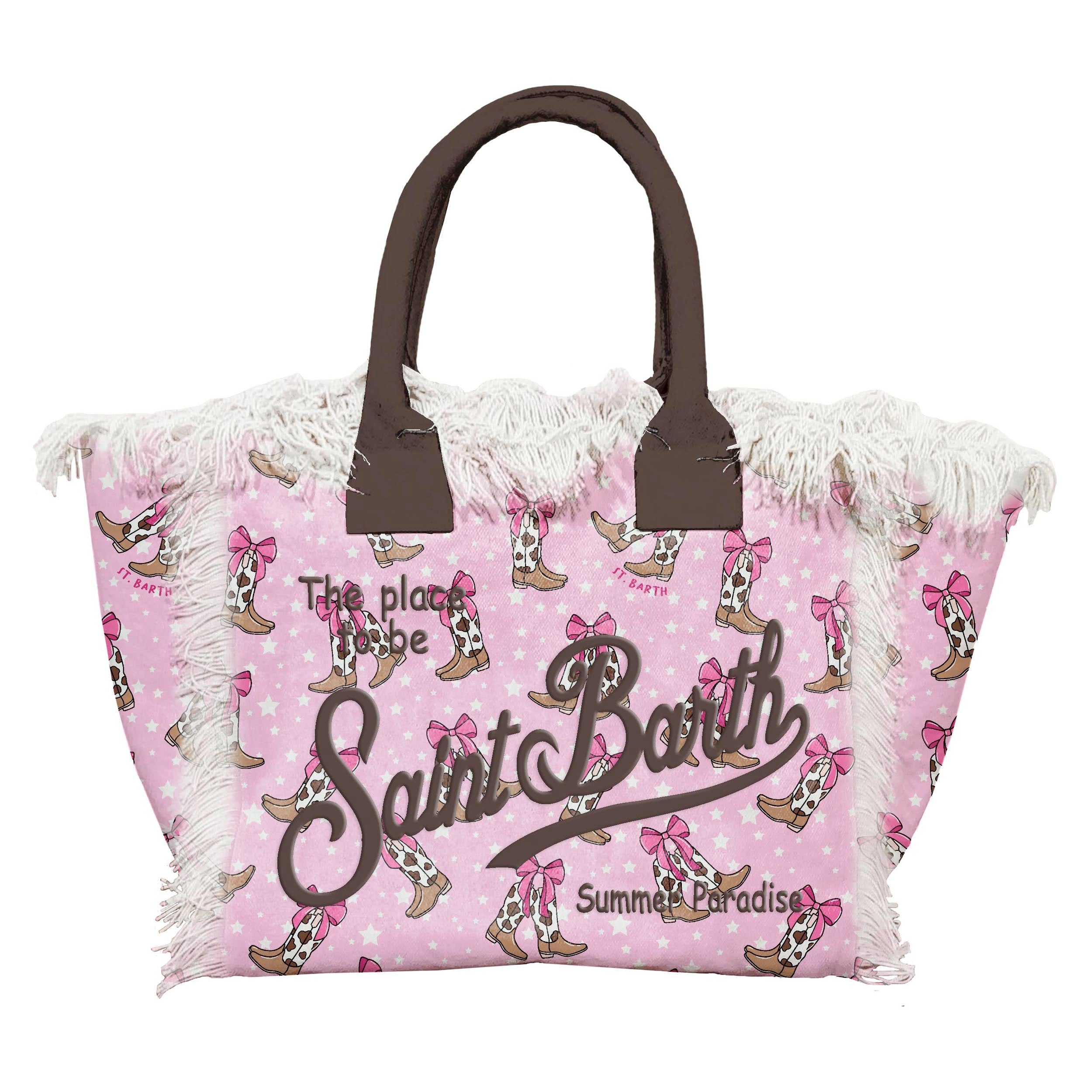 MC2 Saint Barth Colette 00275L borsa Cowgirl Rosa canvas
