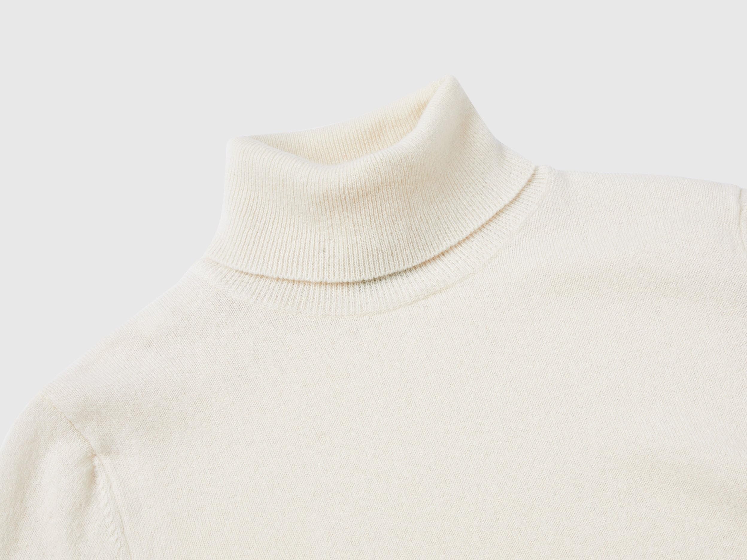 Benetton Maglione Donna Lupetto Nero