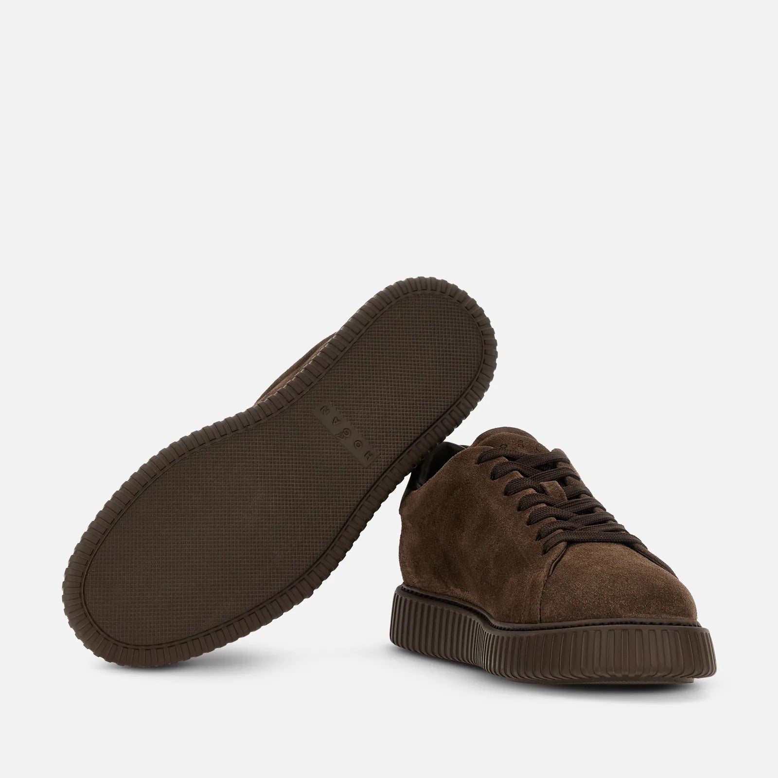 Hogan H-Stripes HXM6770GF5FUH sneaker uomo marrone pelle
