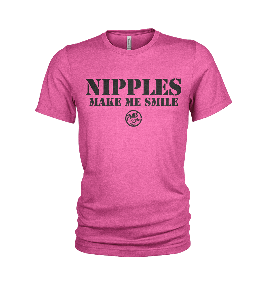 Pure Trash Nipple Make Me Smile T-Shirt Uomo Olive S cotone