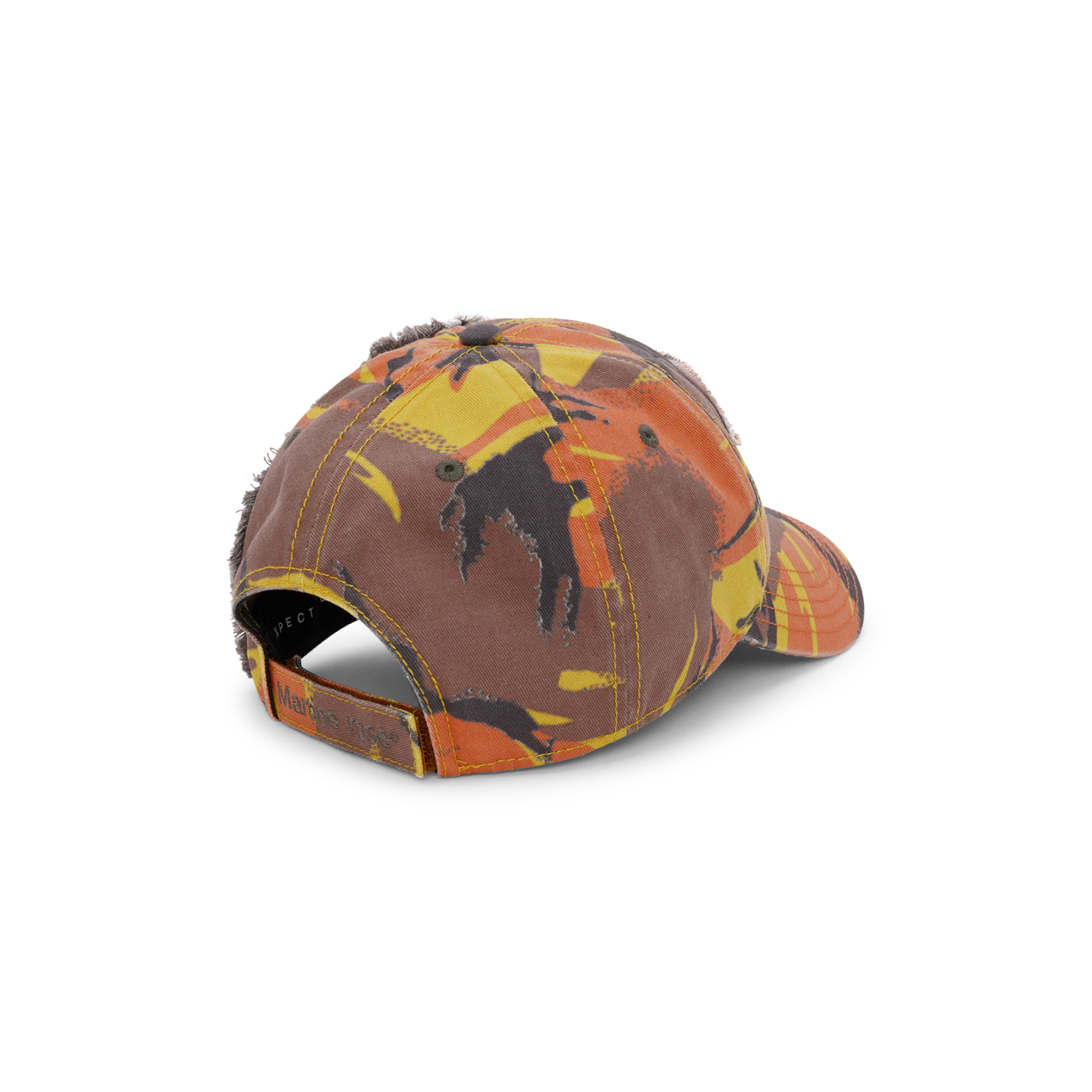 Martine Rose Collage Cap cappellino camo arancione cotone