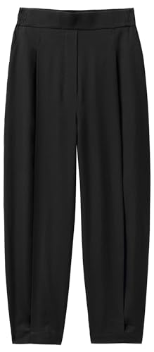 Benetton Pantaloni Jogger Donna Nero 100 Viscosa Tg XS