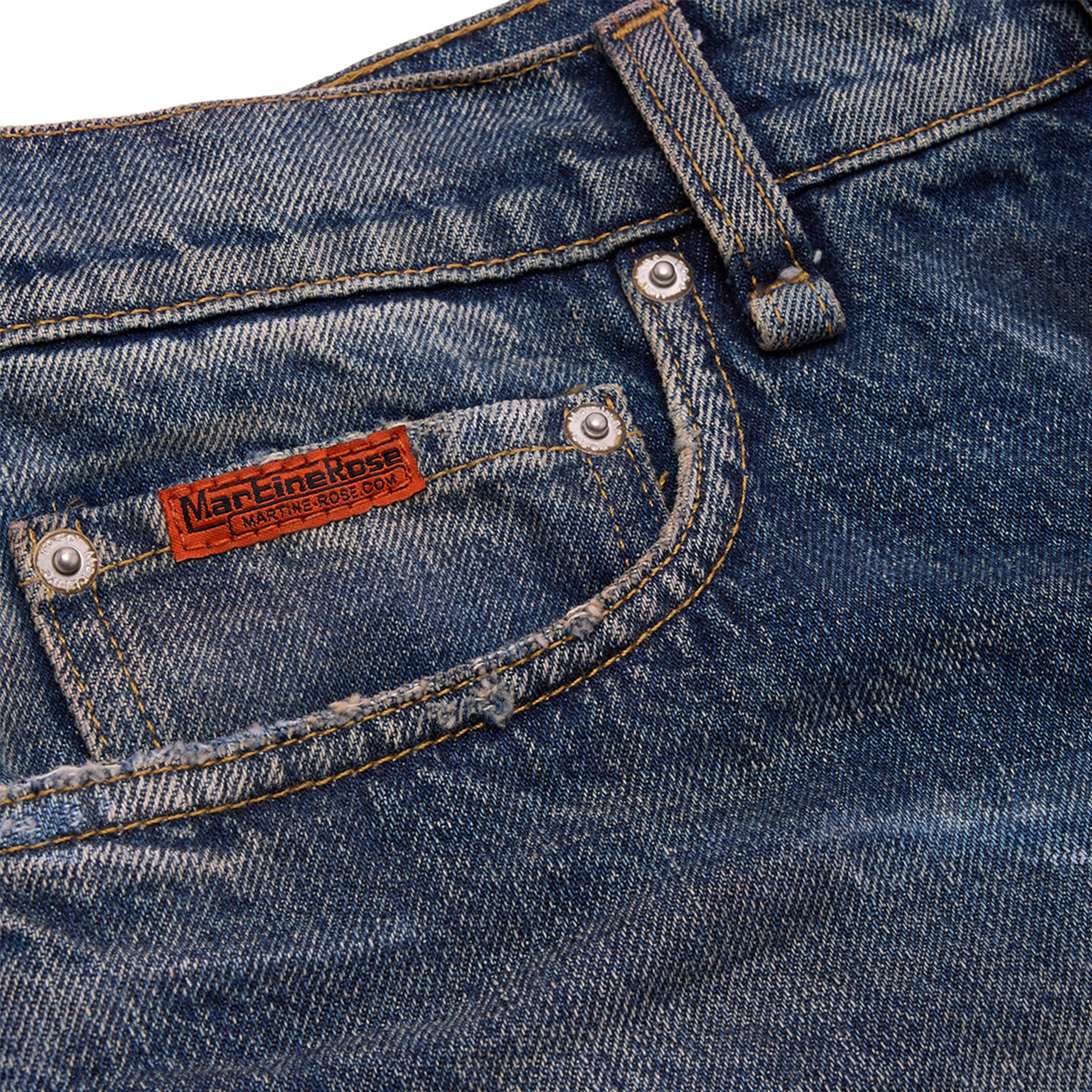 Martine Rose Short Shorts pantaloncini blu trucker