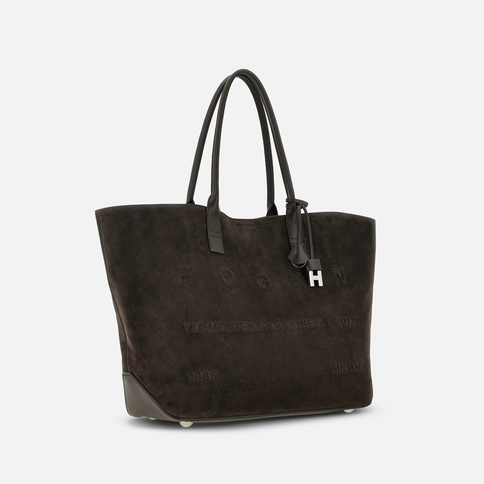 Hogan Address KBW01TA3300UGMS808 borsa shopping marrone