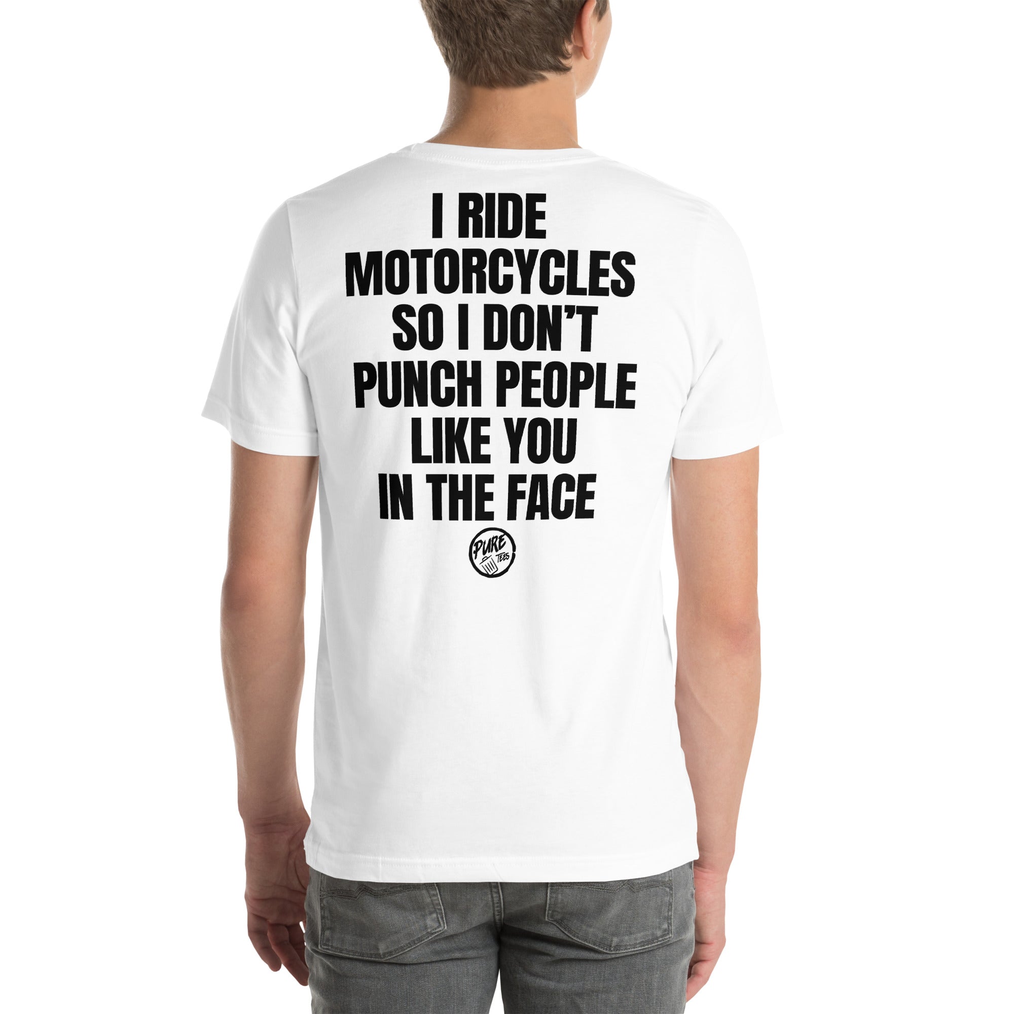 Pure Trash I ride motorcycles maglietta uomo oliva