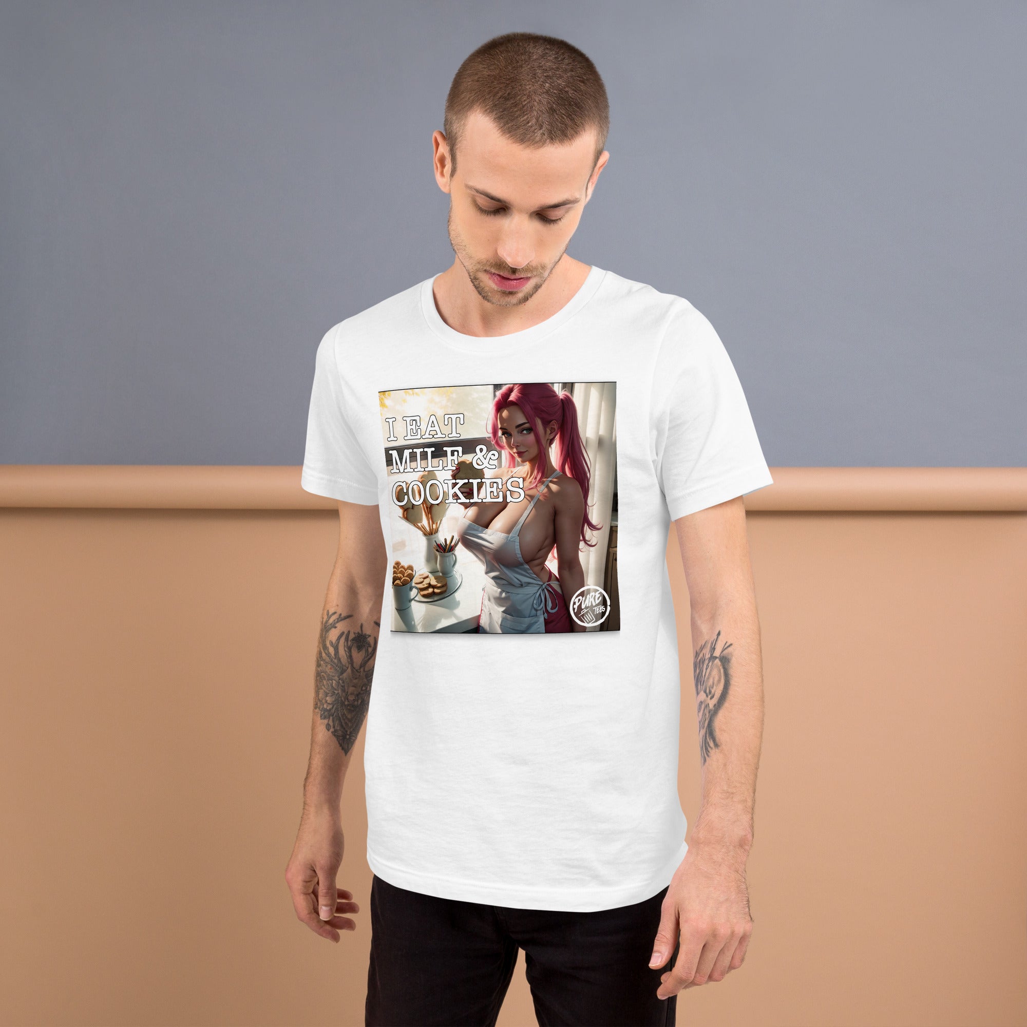 Pure Trash Mens T-Shirts Eat MILF Cookies maglietta Black