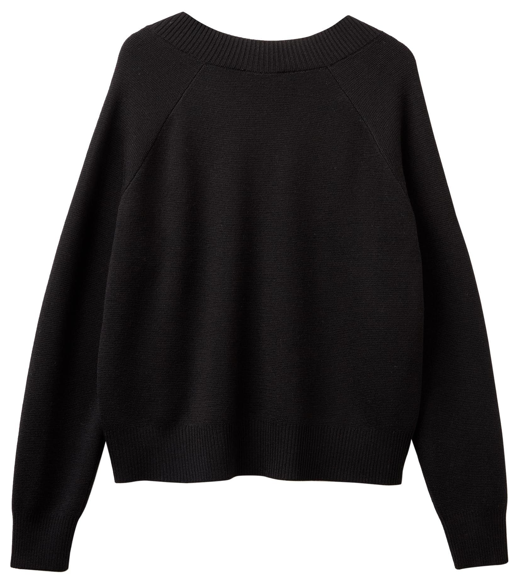 Benetton Maglieria 1j9yd403s maglione scollo a V nero bottoni